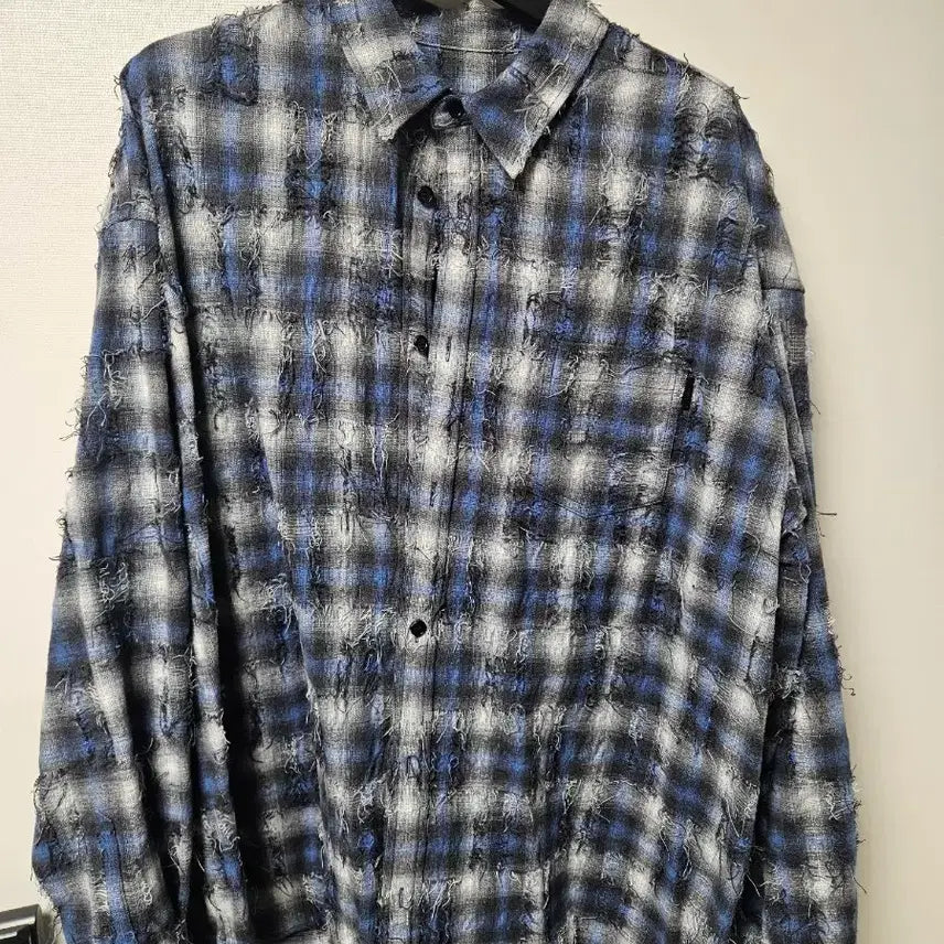 [BUNJANG] Junn.J Grid Blue Shirt Size 52 / [준지] 그리드 블루 팝니다 52사이즈