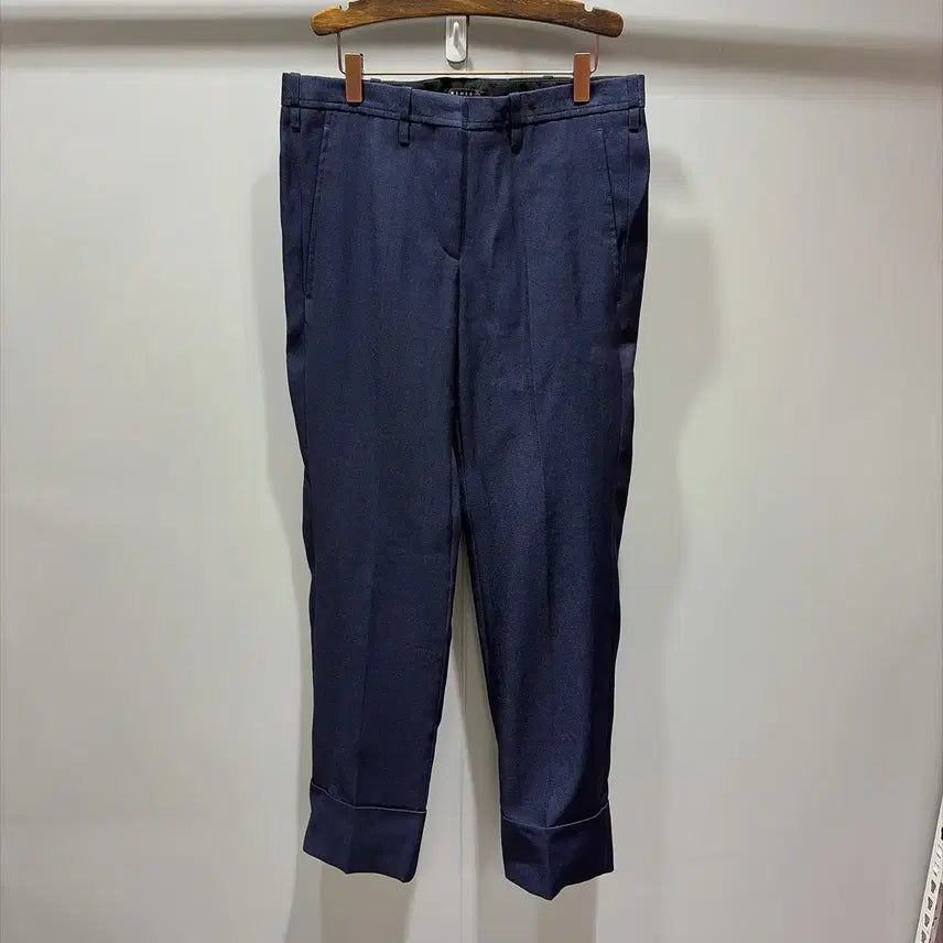 [BUNJANG] Nehera Women's Navy Technical Silk Gazar Slacks Pants / (정품/새상품) 네헤라 여성 네이비 테크니컬 실크 가자르 슬랙스 팬츠