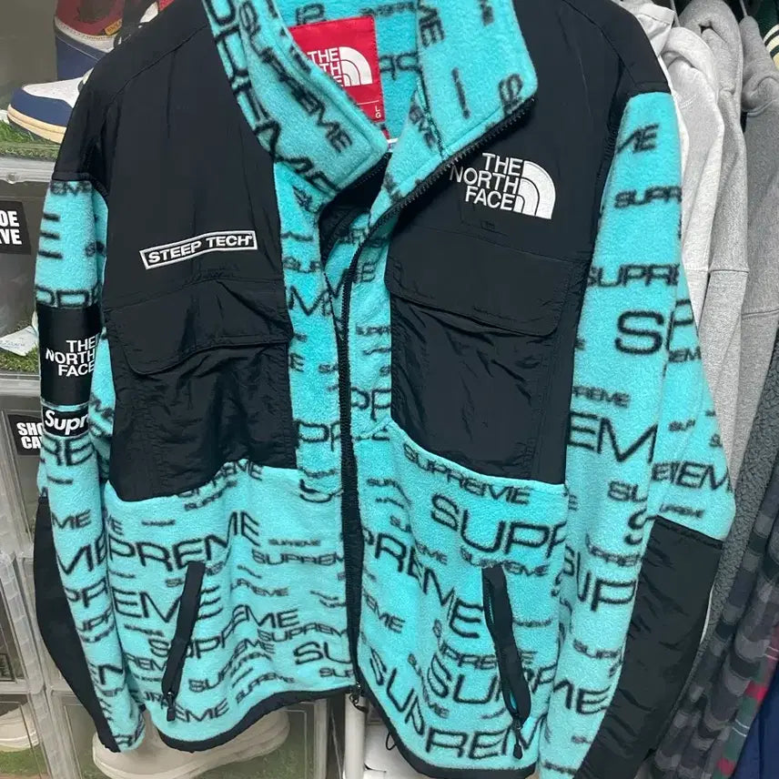 [BUNJANG] Supreme x The North Face Steep Tech Fleece Jacket Teal L / 슈프림 x 노스페이스 스팁 테크 플리스 자켓 틸 - 21FW 후리스 L 팝니다