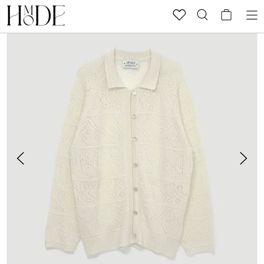 [BUNJANG] hmode Crochet Cardigan Ivory / 에이치모드 크로셰 가디건 크로쉐 hmode crochet cardigan