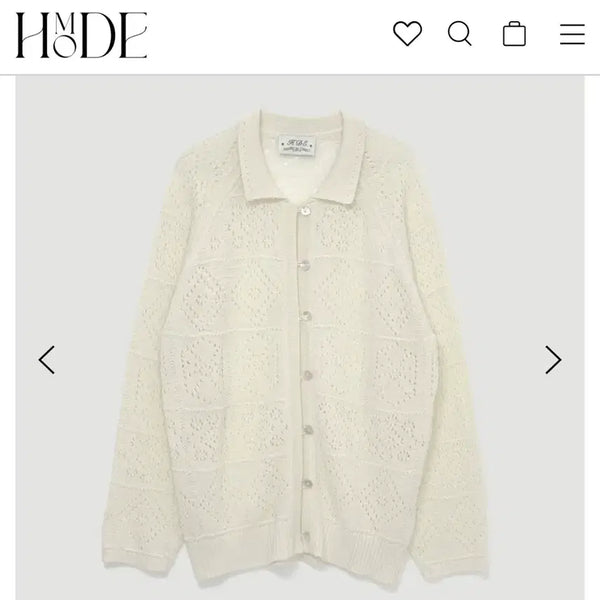 [BUNJANG] hmode Crochet Cardigan Ivory / 에이치모드 크로셰 가디건 크로쉐 hmode crochet cardigan