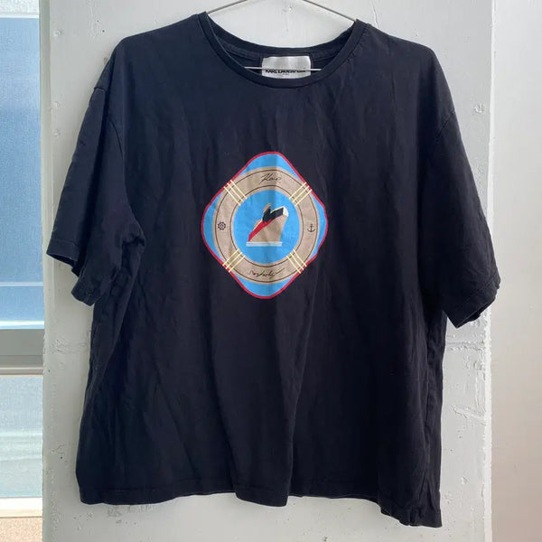 [BUNJANG] Karl Lagerfeld Short Sleeve T-Shirt / (L) 칼라거펠드 반팔 티셔츠