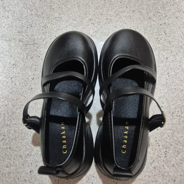 [BUNJANG] Chakan Gudu Black Mary Jane Loafers / 착한구두 블랙 메리제인 로퍼 구두 230