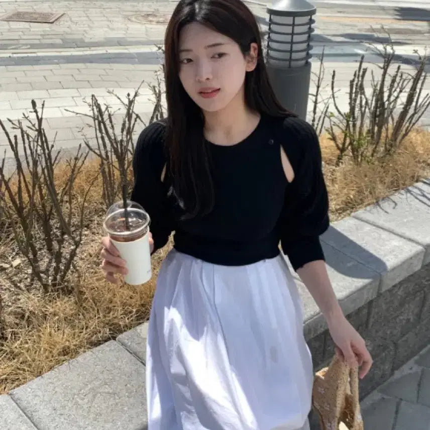 [BUNJANG] Navy Sleeveless Top and Bolero Set with Check Blouse / 여름 데일리룩 각 2.0
