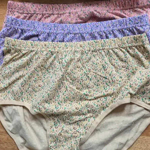 [BUNJANG] Women's Cotton Spandex Panties - 3 Piece Bundle / 여성 새팬티 77  3장