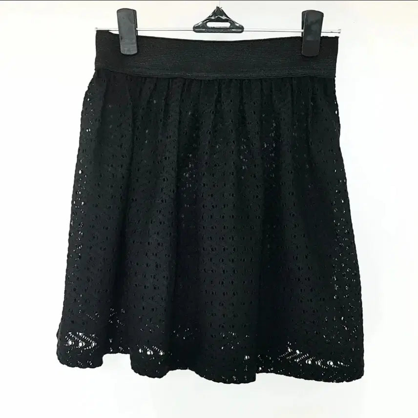 [BUNJANG] Black Lace Mini Skirt / [새상품] 블랙 레이스 미니 스커트 55