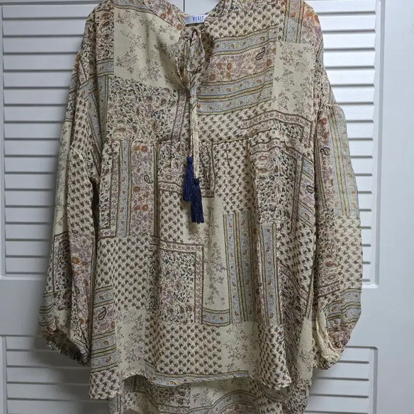 [BUNJANG] Bohemian Ethnic Tassel Blouse / VISIT 보헤미안 에스닉 타슬 블라우스