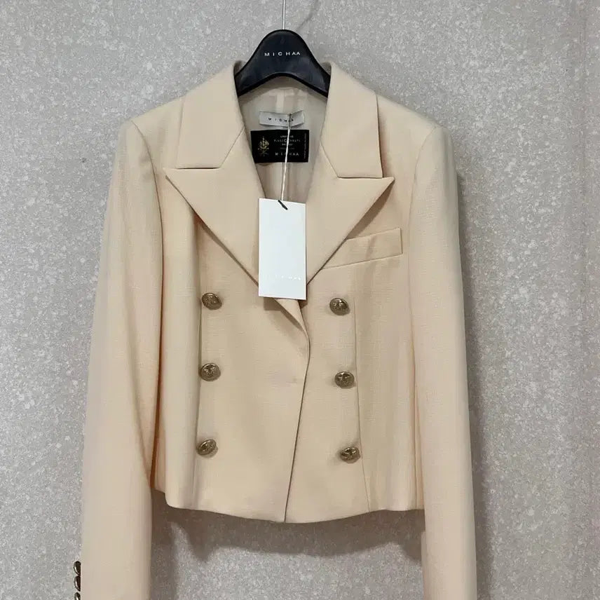 [BUNJANG] MICHAA Double Button Crop Jacket / (새상품)미샤 더블 버튼 크롭 자켓 (정가 859,000)