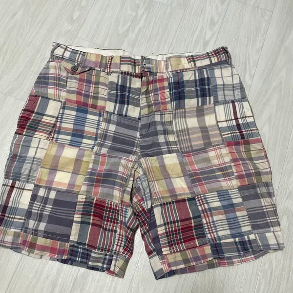 [BUNJANG] Polo Ralph Lauren Madras Patchwork Shorts 34 / 폴로랄프로렌 마드라스 패치워크 쇼츠팬츠 반바지 34