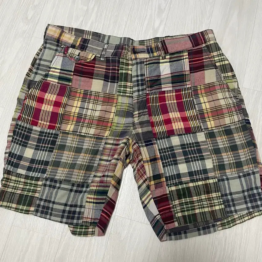 [BUNJANG] Polo Ralph Lauren Patchwork Madras Shorts Size 34 / 폴로 랄프로렌 패치워크 쇼츠팬츠 마드라스 반바지 34