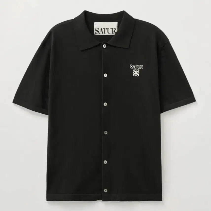 [BUNJANG] SETTER Lightweight Collar Half Sleeve Cardigan Black 2XL / (2XL)세터 라이트 웨이트 칼라 가디건 반팔 블랙
