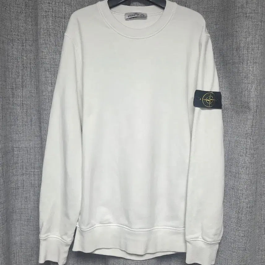 [BUNJANG] Stone Island Sweatshirt White M / [26년식/정품]스톤아일랜드 맨투맨 화이트
