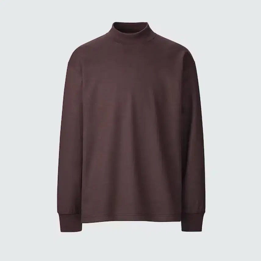 [BUNJANG] Uniqlo U Brushed Mock Neck Dark Brown Size L / 유니클로u 브러시드모크넥