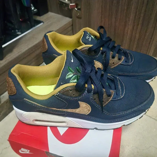 [BUNJANG] Nike Air Max 90 Cork Denim Embroidered Sneakers / 에어 맥스 90 데님소재 운동화 270