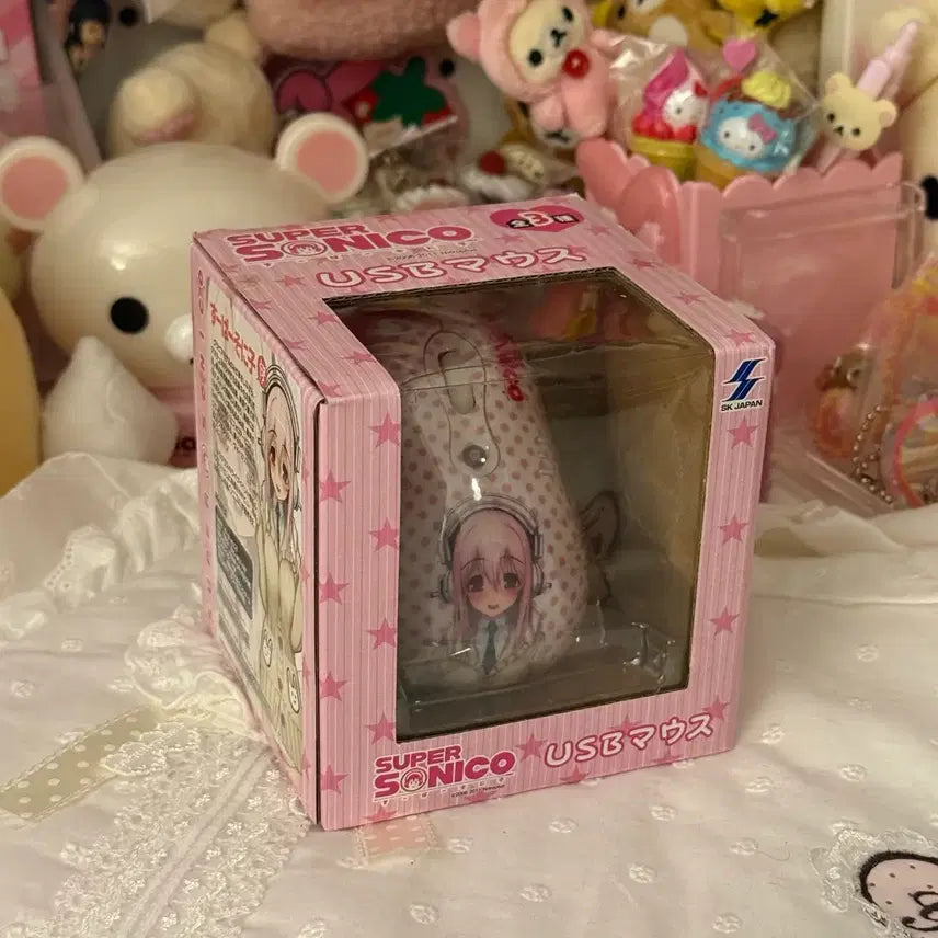 [BUNJANG] Super Sonico USB Mouse Pink / 슈퍼소니코 USB 마우스 핑크