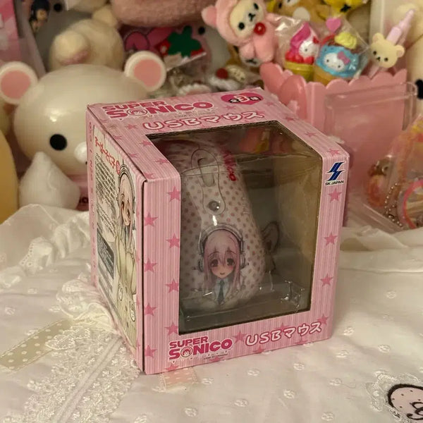 [BUNJANG] Super Sonico USB Mouse Pink / 슈퍼소니코 USB 마우스 핑크