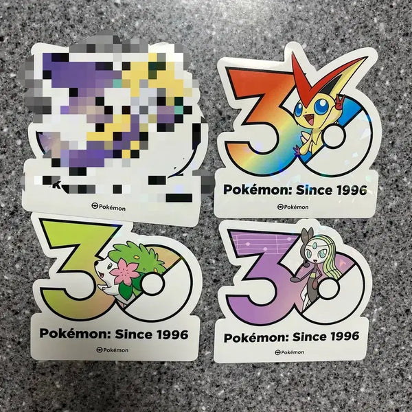 [BUNJANG] Pokemon 30th Anniversary Sticker Set (Viktini, Shaymin, Meloetta) / 교환 포켓몬 30주년 스티커 비크티니 쉐이미 메로엣타