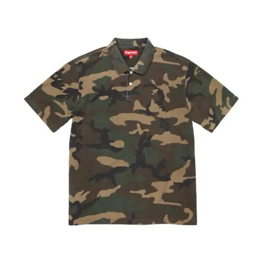 [BUNJANG] Supreme Washed Camo Camp Cap / [M] 슈프림 워시드 카모 폴로