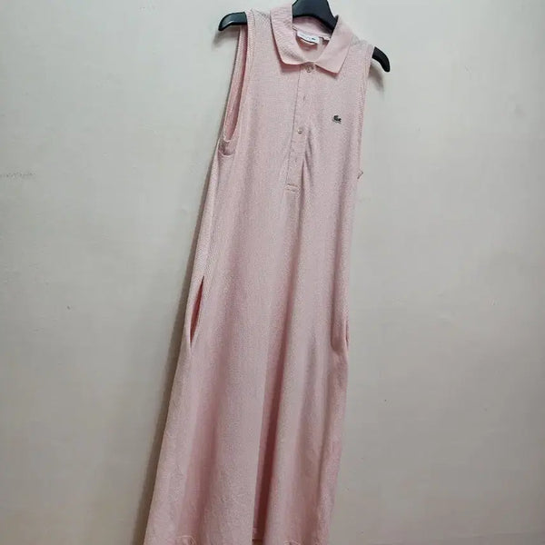 [BUNJANG] Lacoste Pique Sleeveless Long Dress / 라코스테 피케 민소매 롱원피스