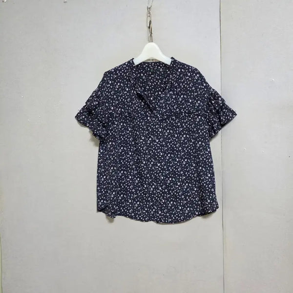 [BUNJANG] Benetton Floral Print Blouse / s하루특가s20  베네통 잔꽃무늬 시원한 블라우스 42 n8607