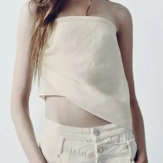 [BUNJANG] ZARA Overlay Drape Top / 자라 오버레이 드레이프 탑