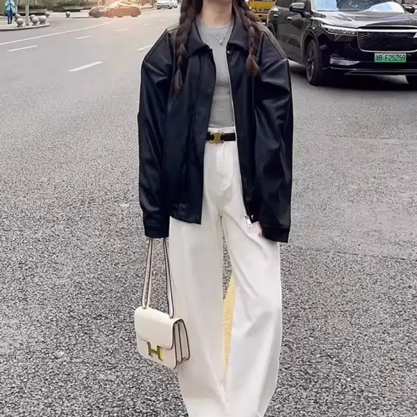 [BUNJANG] White Pintuck Wide Cotton Pants / 흰색 핀턱 바지