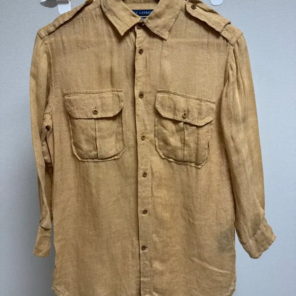 [BUNJANG] Polo Ralph Lauren Linen Work Shirt Size 2 / 폴로 랄프로렌 린넨 워크 셔츠 2사이즈