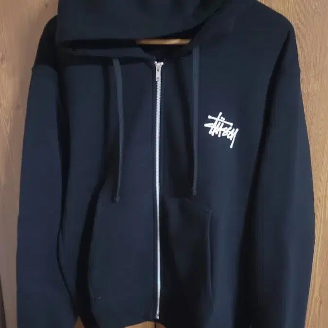 [BUNJANG] Stussy Hooded Zip-Up Black / 스투시 후드 집업 블랙