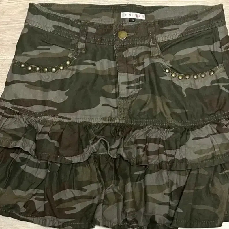 [BUNJANG] Vintage Cargo Tiered Skirt / 카고 캉캉 스커트 (vintage)