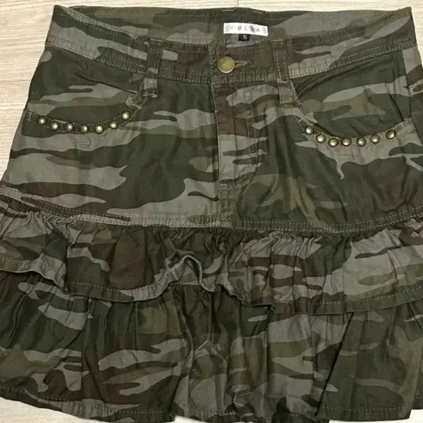 [BUNJANG] Vintage Cargo Tiered Skirt / 카고 캉캉 스커트 (vintage)