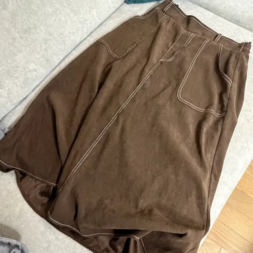 [BUNJANG] Vintage Brown Long Skirt / 빈티지 브라운 롱 스커트