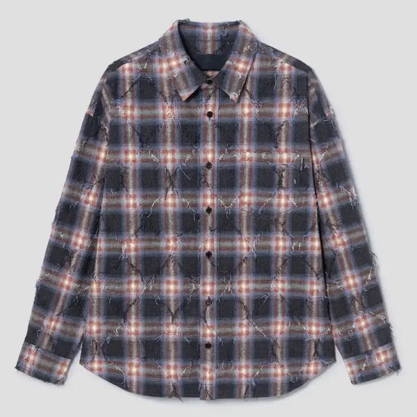 [BUNJANG] Juun.J 26FW Argyle Needle Check Loose Fit Shirt / [50] 준지 26FW 아가일 니들 체크 루즈핏 셔츠 새상품