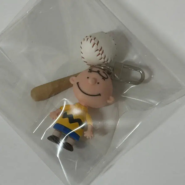[BUNJANG] Charlie Brown Baseball Bat & Ball Keychain / (새상품) 찰리 야구 배트볼 키링