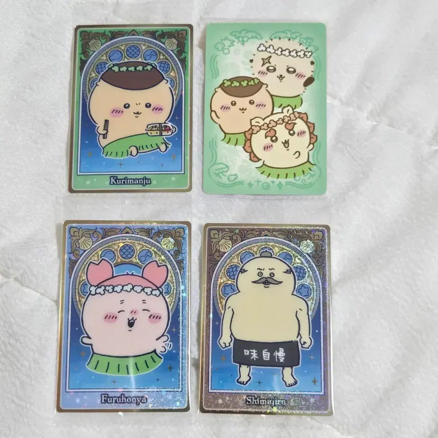 [BUNJANG] Chiikawa Mermaid Island Wafer Card Bundle - Kurimanju, Kani, Rakko (Cards 6, 8, 10) / (일괄) 치이카와 인어섬 웨하스 카드 - 6번 8번 10번 쿠리만쥬 카니 랏코