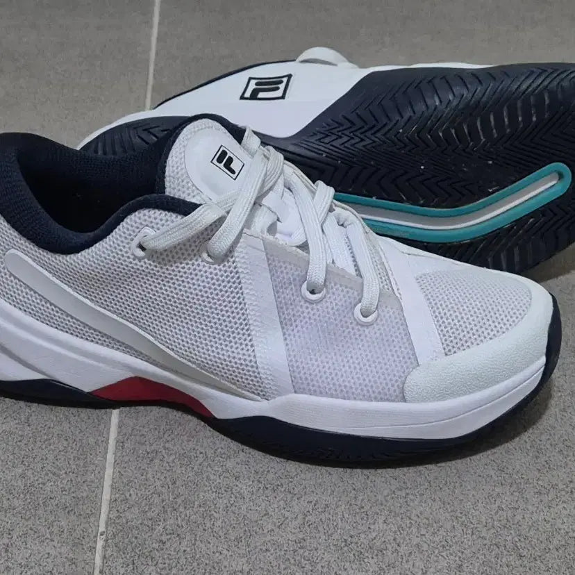 [BUNJANG] Fila Fire Ace T7 Tennis Shoes White/Navy (245mm) / 휠라 테니스화 파이어에이스T7  245 필라