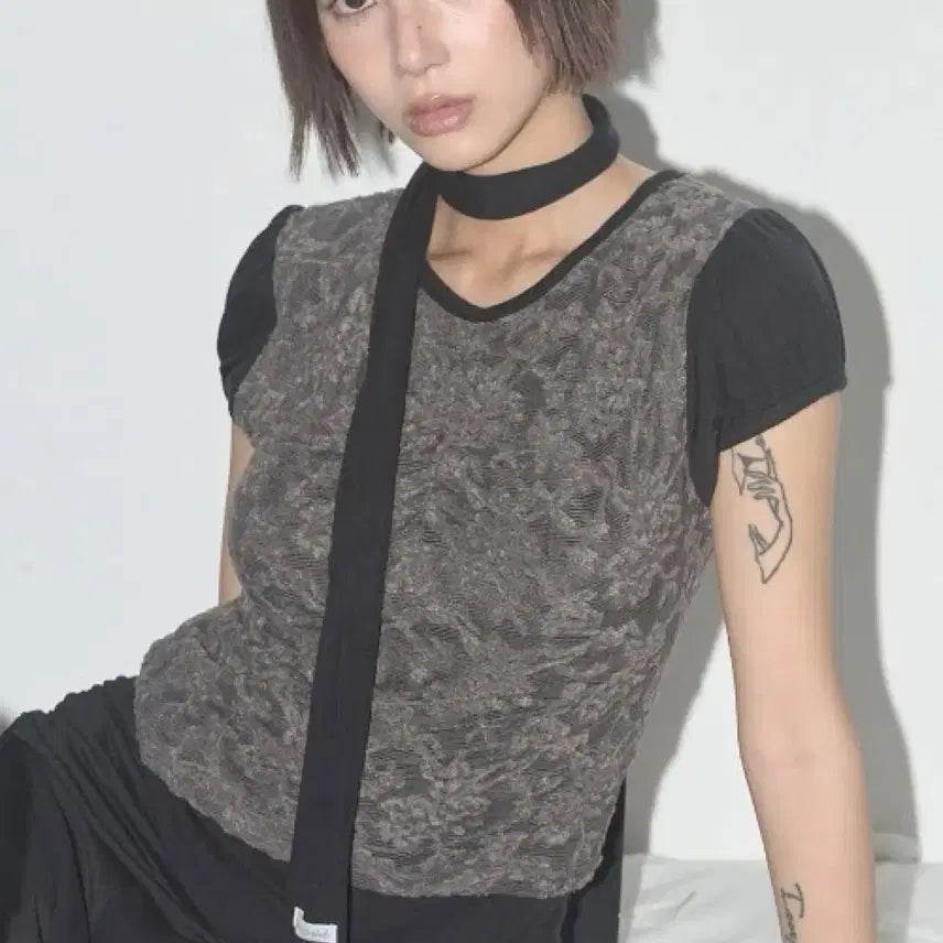 [BUNJANG] Fancy Club Lace Shirring Top / Fancy club 팬시클럽 레이스 셔링 탑