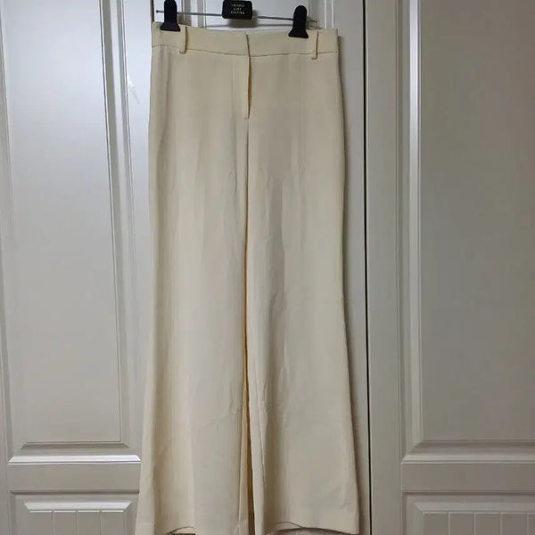 [BUNJANG] DEWL Cream Semi-Bootcut Trousers Pants Slacks Size S / 듀엘 크림색 세미부츠컷 팬츠 정장바지 슬랙스 S