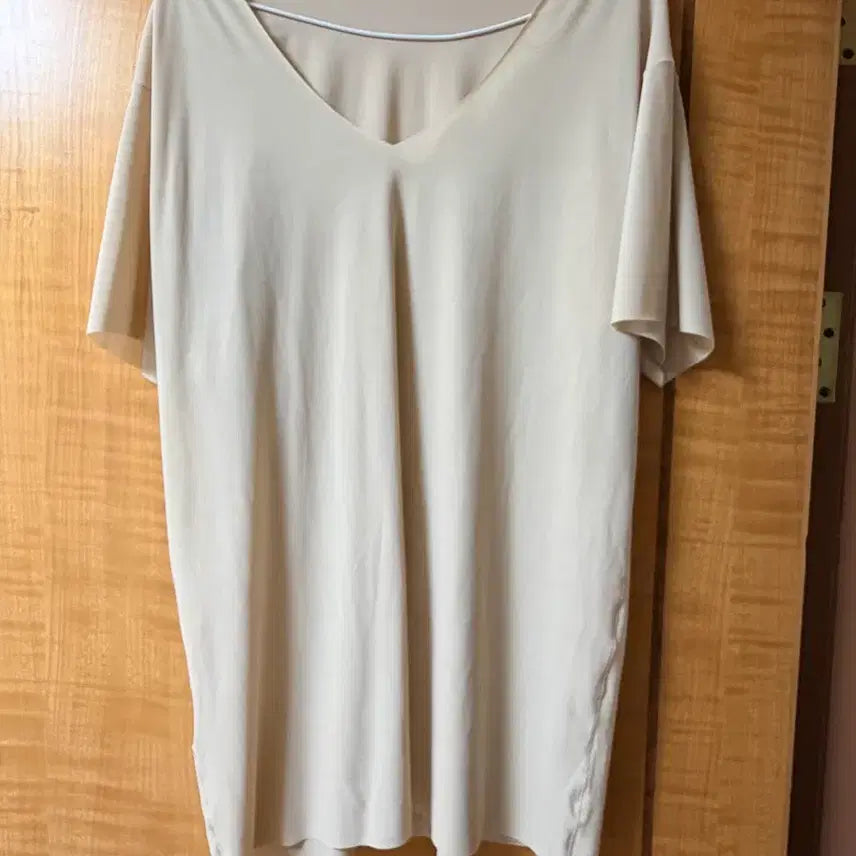 [BUNJANG] Modern Beige Short Sleeve Box Dress / 모던한 베이지 반팔 박스 원피스
