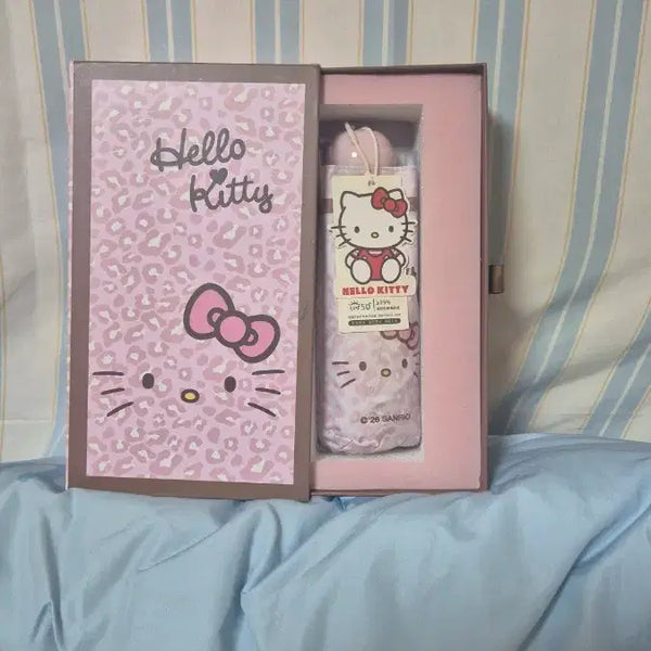 [BUNJANG] Hello Kitty Pink Leopard Print Umbrella / 키티핑크 호피 양우산 새상품