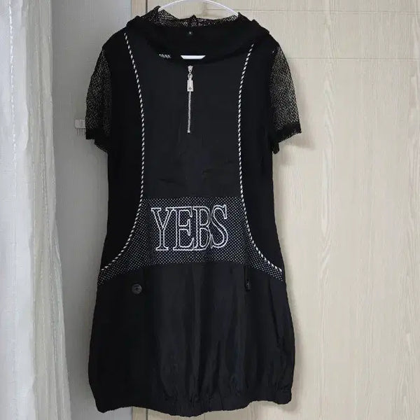 [BUNJANG] Summer Mesh Hooded Dress Black / 여름 망사 후드 원피스 55 S 블랙