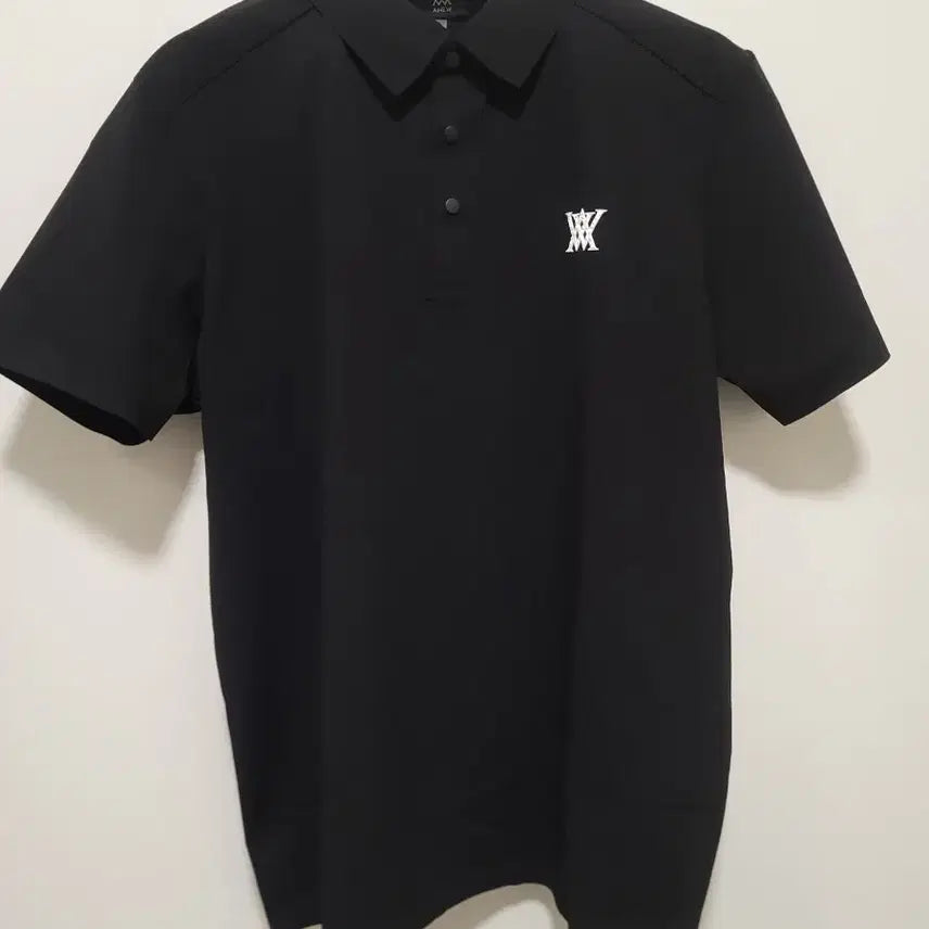 [BUNJANG] Anew Golf Black Short-Sleeve Polo Shirt / 어뉴 골프 반팔 카라티(새상품)