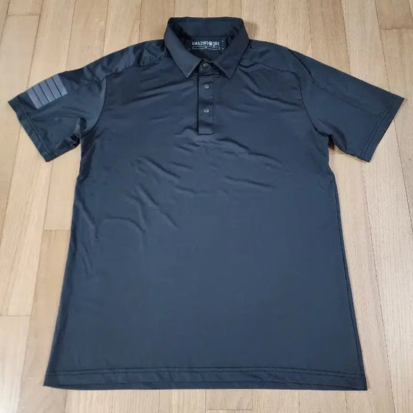 [BUNJANG] AMAZINGORE Functional Short-Sleeve Polo T-Shirt - Black, Size L / AMAZINGORE 기능성 반팔 카라티 L 블랙