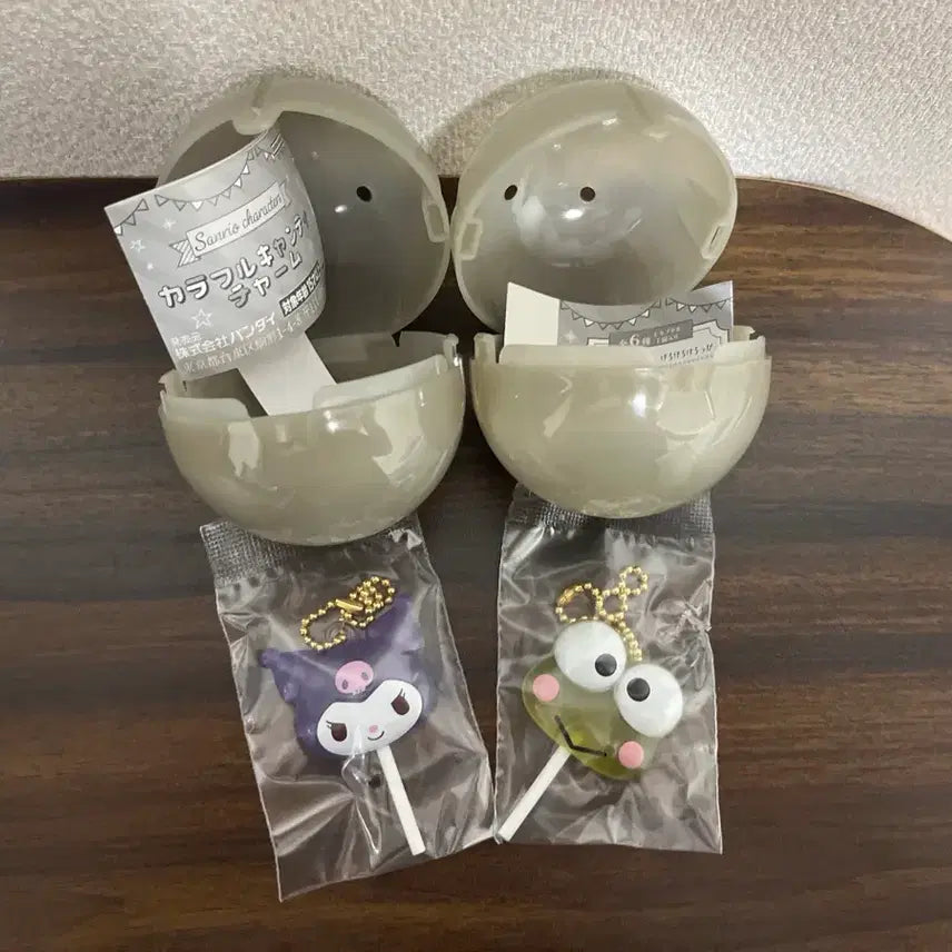 [BUNJANG] Sanrio Colorful Candy Keychain Set (Kuromi & Caropi) / Set 산리오 컬러풀 캔디 키링 쿠로미 캐로피 2종 세트 가챠 캡슐 토이
