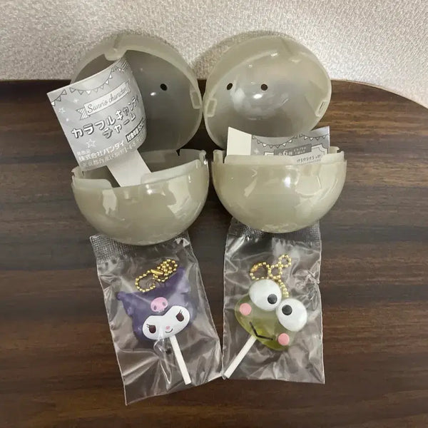 [BUNJANG] Sanrio Colorful Candy Keychain Set (Kuromi & Caropi) / Set 산리오 컬러풀 캔디 키링 쿠로미 캐로피 2종 세트 가챠 캡슐 토이