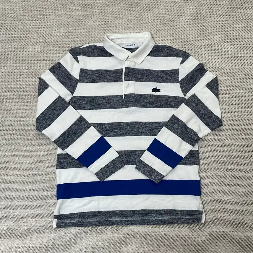 [BUNJANG] Lacoste Striped Rugby Shirt / (US S) 라코스테 단가라 럭비티