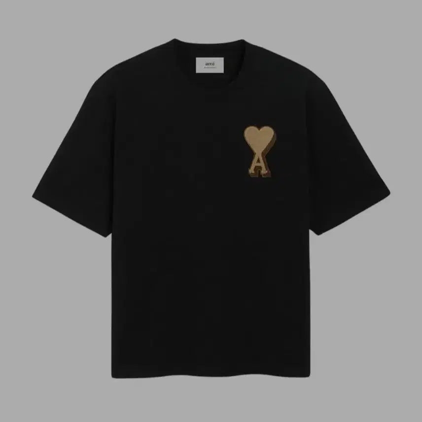 [BUNJANG] AMI Cotton de Quoi T-Shirt Black / 아미 코튼 드 꾀흐 티셔츠 블랙 UTS352 726 001