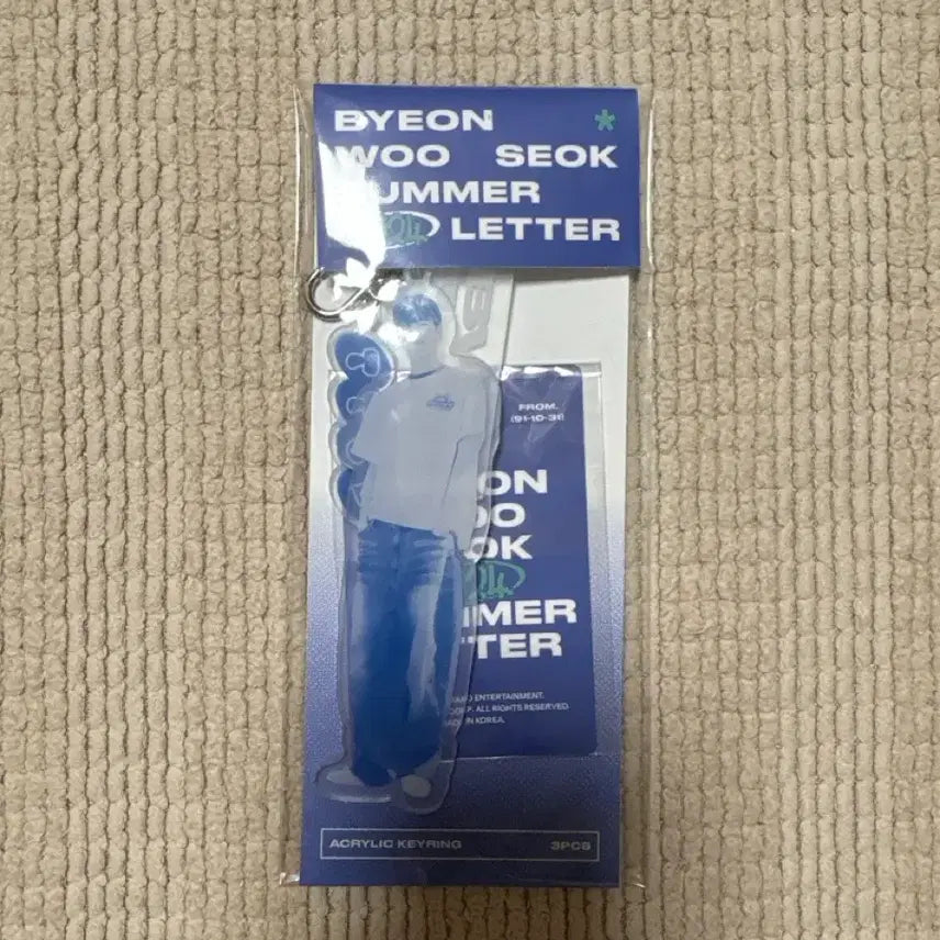 [BUNJANG] Byeon Woo Seok Official Summer Letter 24' Sealed Keychain + Photocard / 변우석 미개봉 공식 키링+포토카드