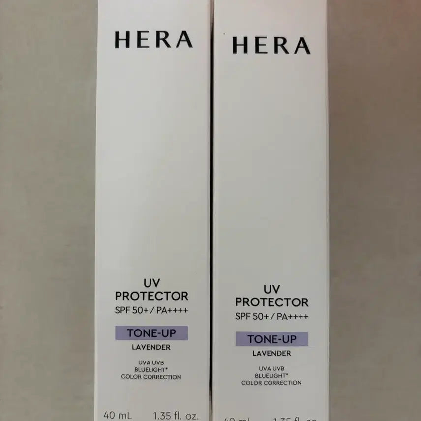 [BUNJANG] Hera UV Protector Lavender Tone-Up Sun Cream SPF 50+ PA++++ (2 x 40ml) / 헤라 UV 프로텍터 라벤더 톤업 선크림 40ml 2개