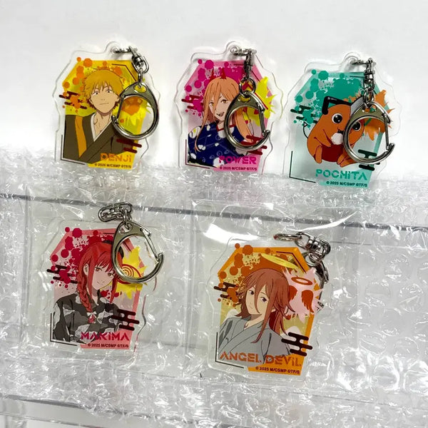 [BUNJANG] Chainsaw Man Omatsuri Pop-Up Acrylic Keychain / 체인소맨 오마츠리 팝업 키링 새제품 덴지 마키마 포치타 파워 천사의악마 키링 체인소맨 키링