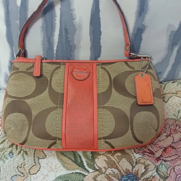 [BUNJANG] Coach Signature Coral Mini Shoulder Bag / 코치 시그니처 코랄 미니가방
